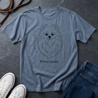 Pomeranian Graphic Pop Art Shirt — Bold Minimalist Line Art Dog Tee — Comfort Colors 1717
