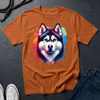 Siberian Husky Graphic Pop Art Shirt — Colorful Watercolor Splash Dog Tee - Comfort Colors 1717