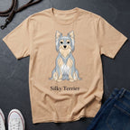 Silky Terrier Graphic Pop Art Shirt — Modern Australian Silky Terrier Tee - Comfort Colors 1717