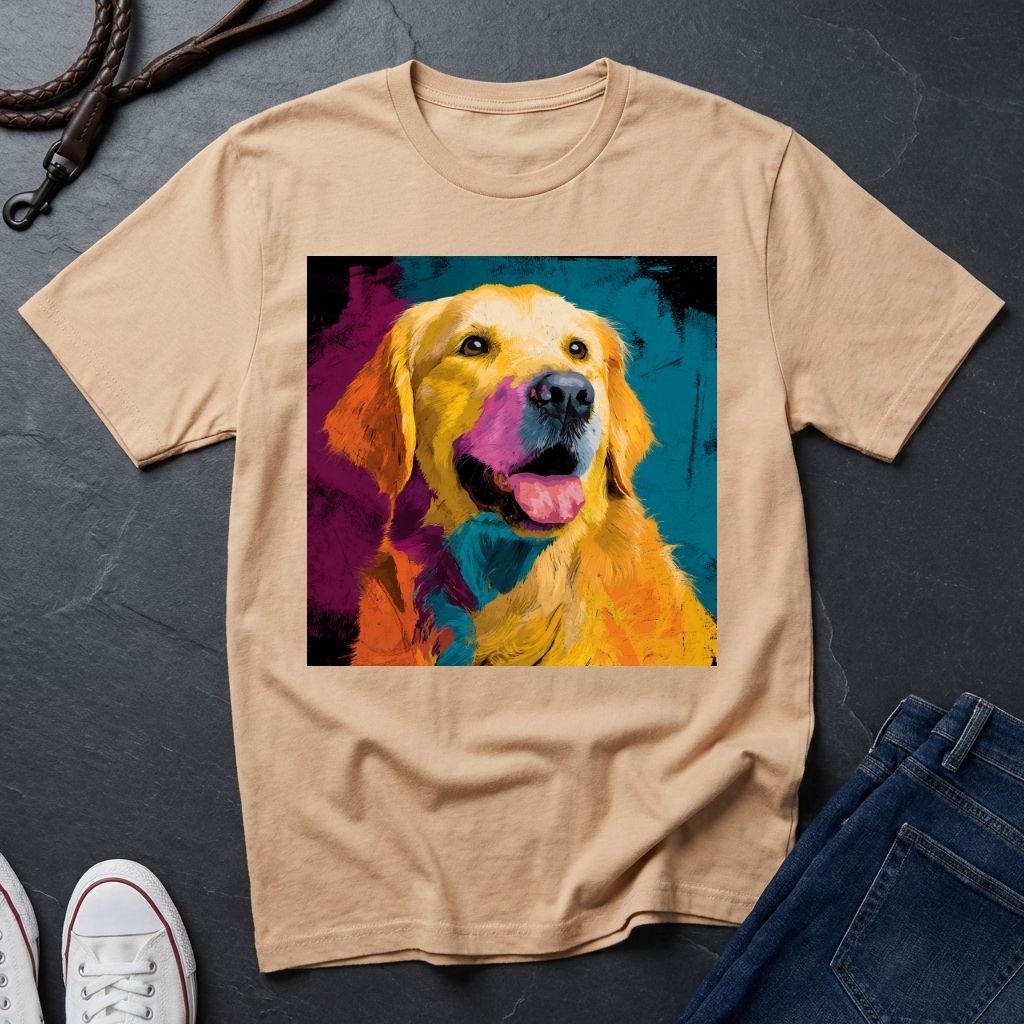 Golden Retriever Graphic Pop Art Tee - Comfort Colors 1717