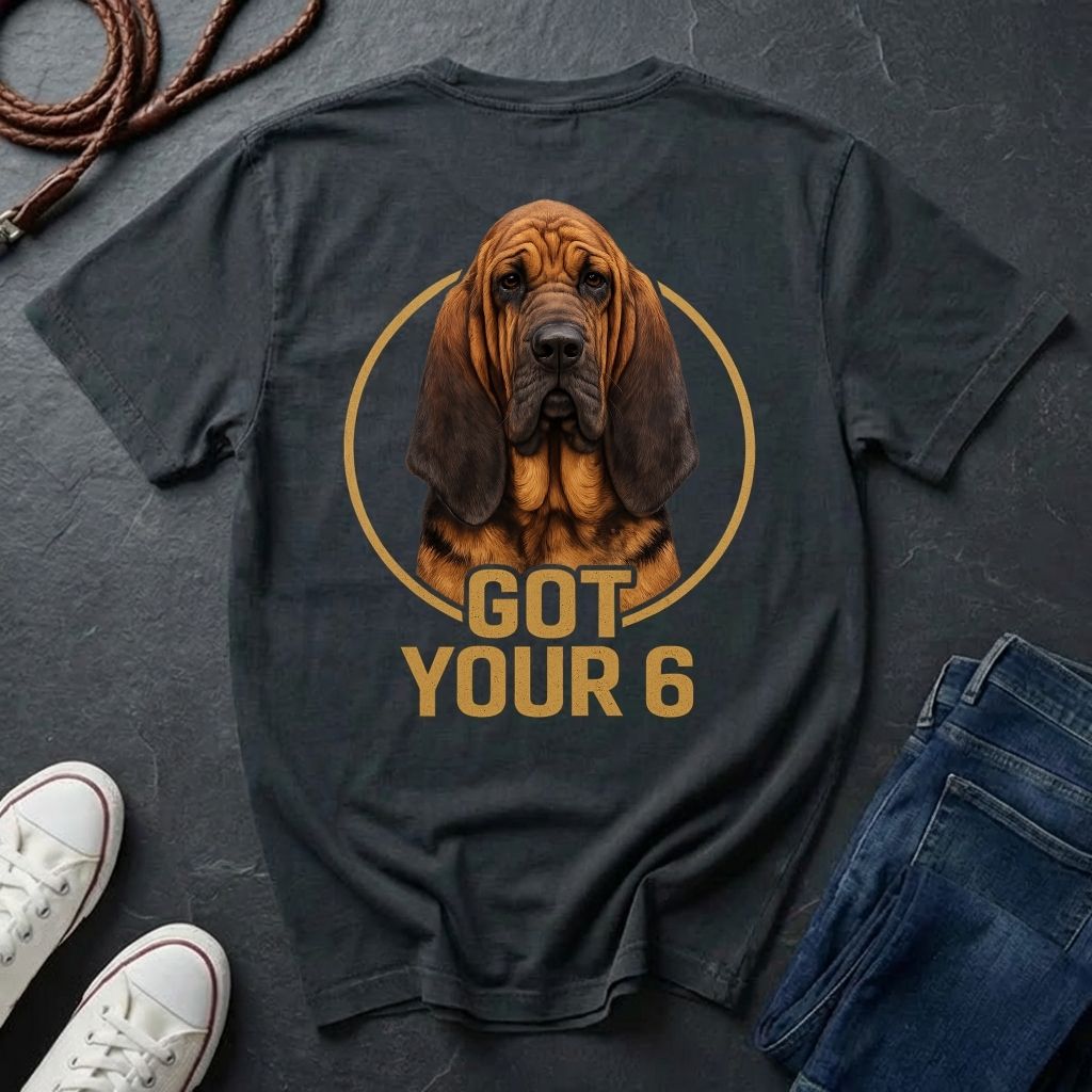 Bloodhound Dog K9 Support T-Shirt - Got Your 6 Tactical Apparel - Comfort Colors 1717