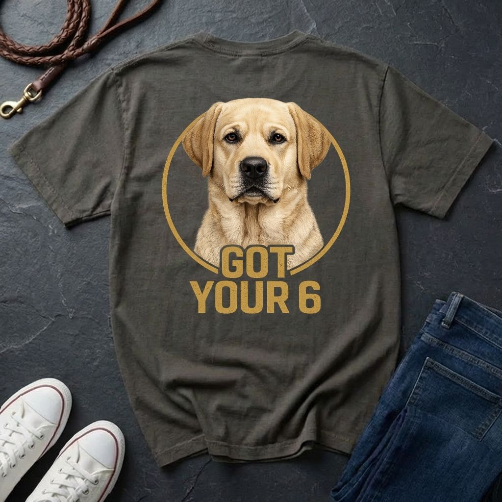 Golden Retriever "Got Your 6" Graphic T-Shirt - Comfort Colors 1717
