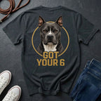 Got Your 6 Pit Bull Graphic Pop Art T-Shirt – Cropped Ears Edition - Comfort Colors 1717 