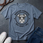Miniature Schnauzer "Bold • Bright • True" heritage badge T-Shirt on Comfort Colors 1717