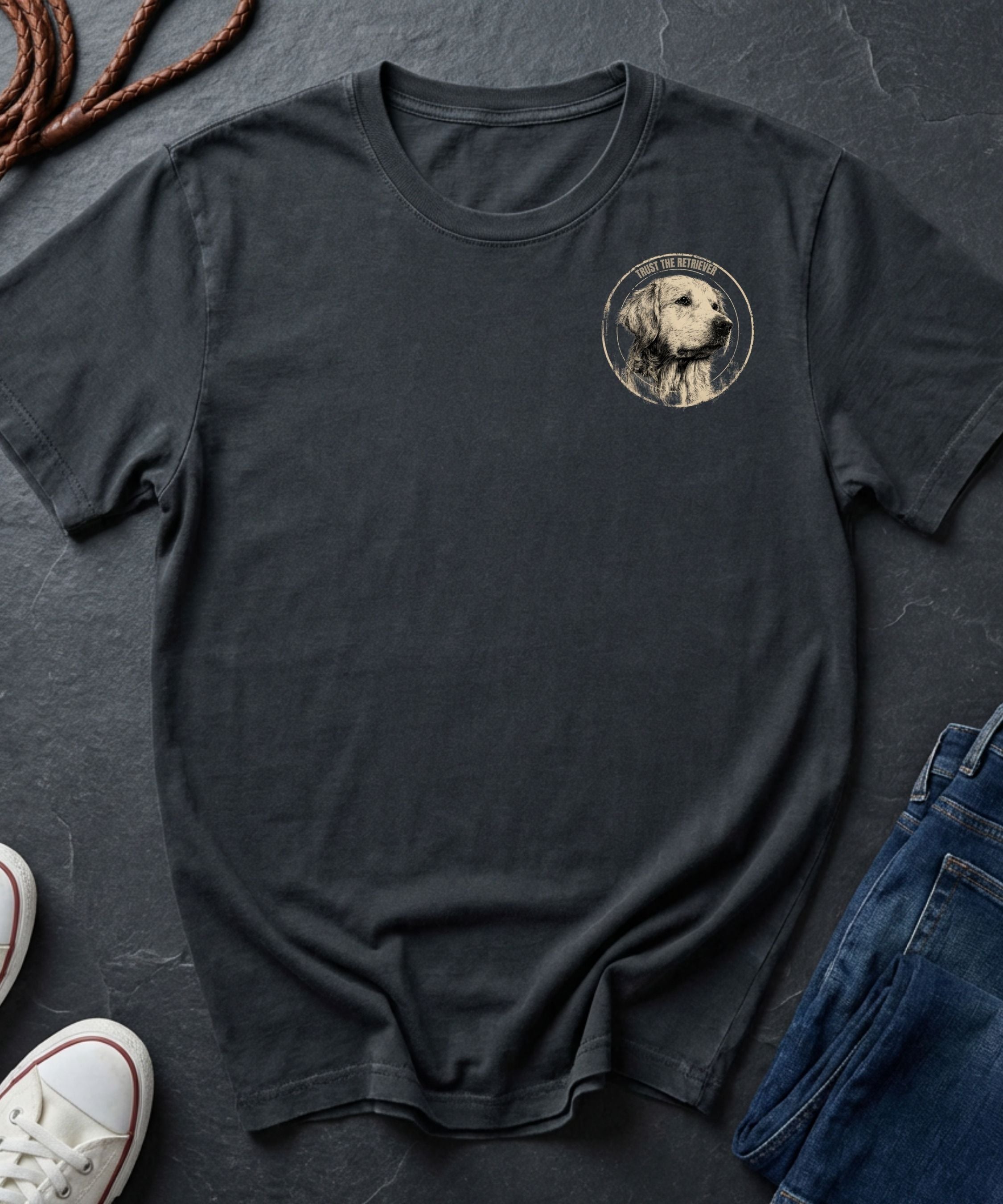 Golden Retriever Comfort Colors Shirt – Trust The Retriever – Vintage Dog Lover Tee