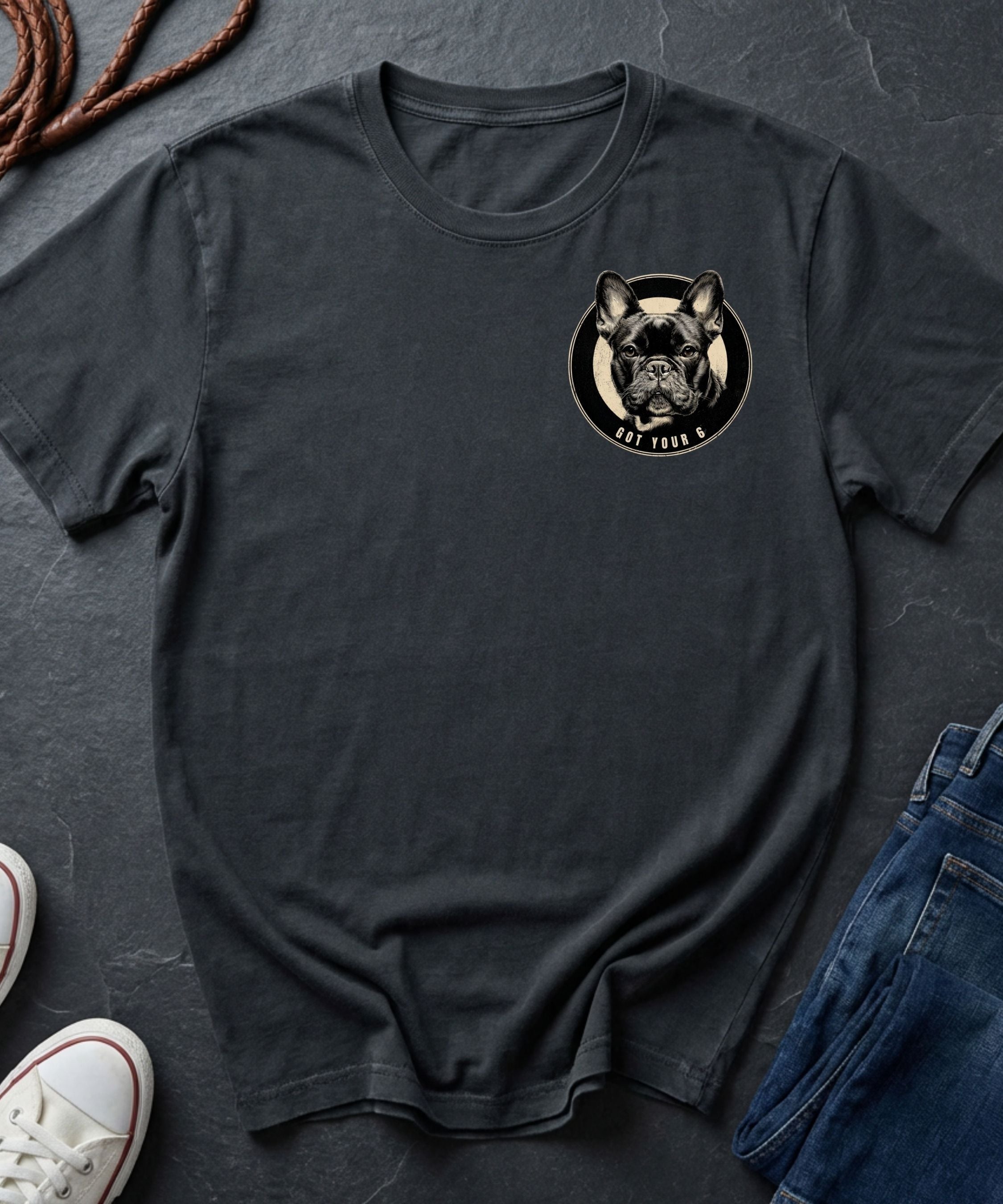 French Bulldog Shirt – Small Dog Big Attitude – Vintage Dog Lover Tee – Comfort Colors 1717