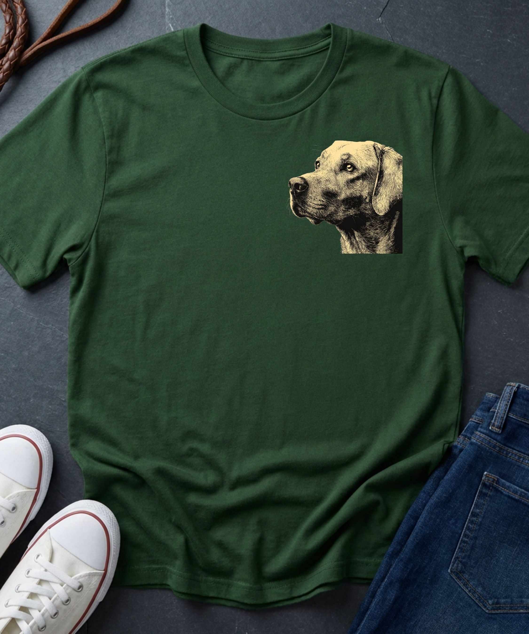 Labrador Retriever Shirt – Vintage Lab Dog Portrait Tee – Minimal Dog Lover Shirt — Comfort Colors 1717