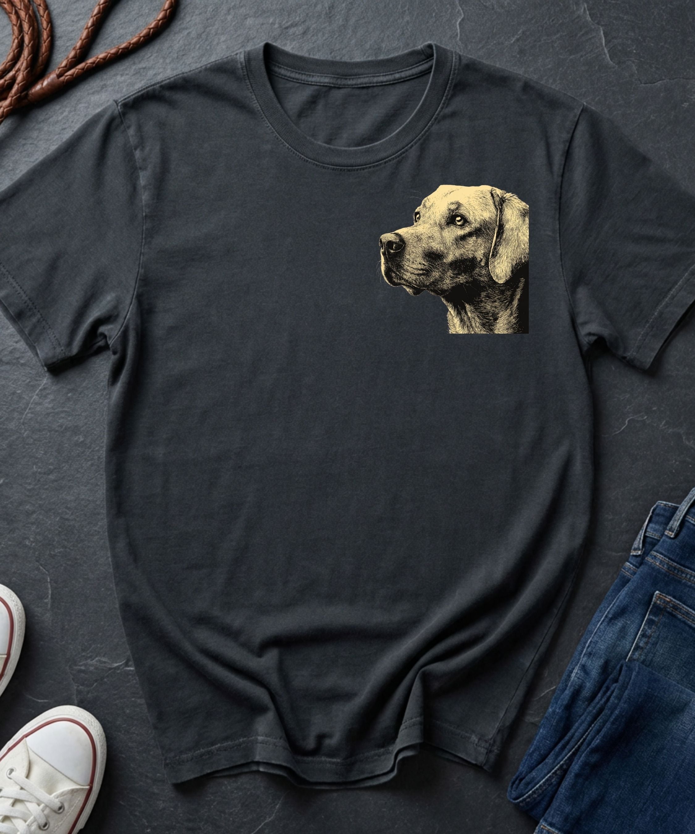 Labrador Retriever small bust print on left chest, Comfort Colors 1717