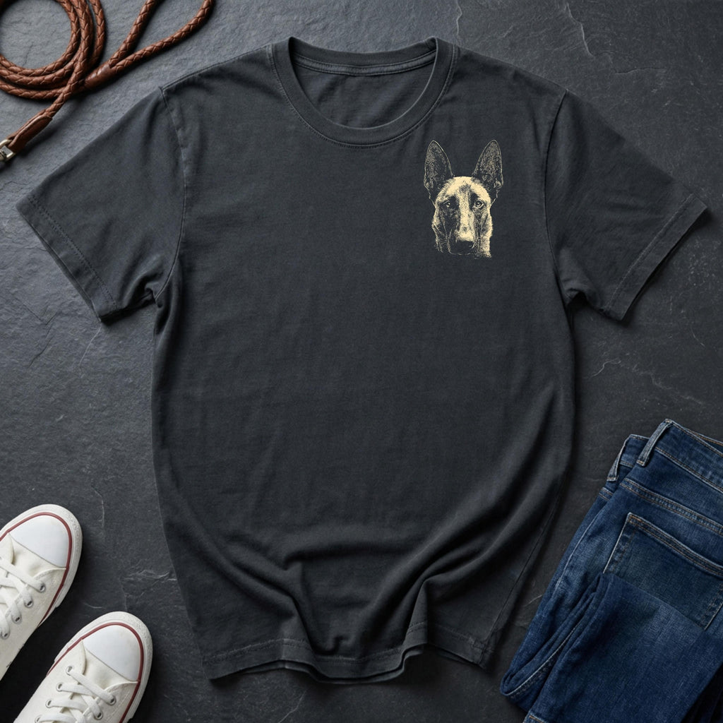 Belgian Malinois small print on left chest, Comfort Colors 1717
