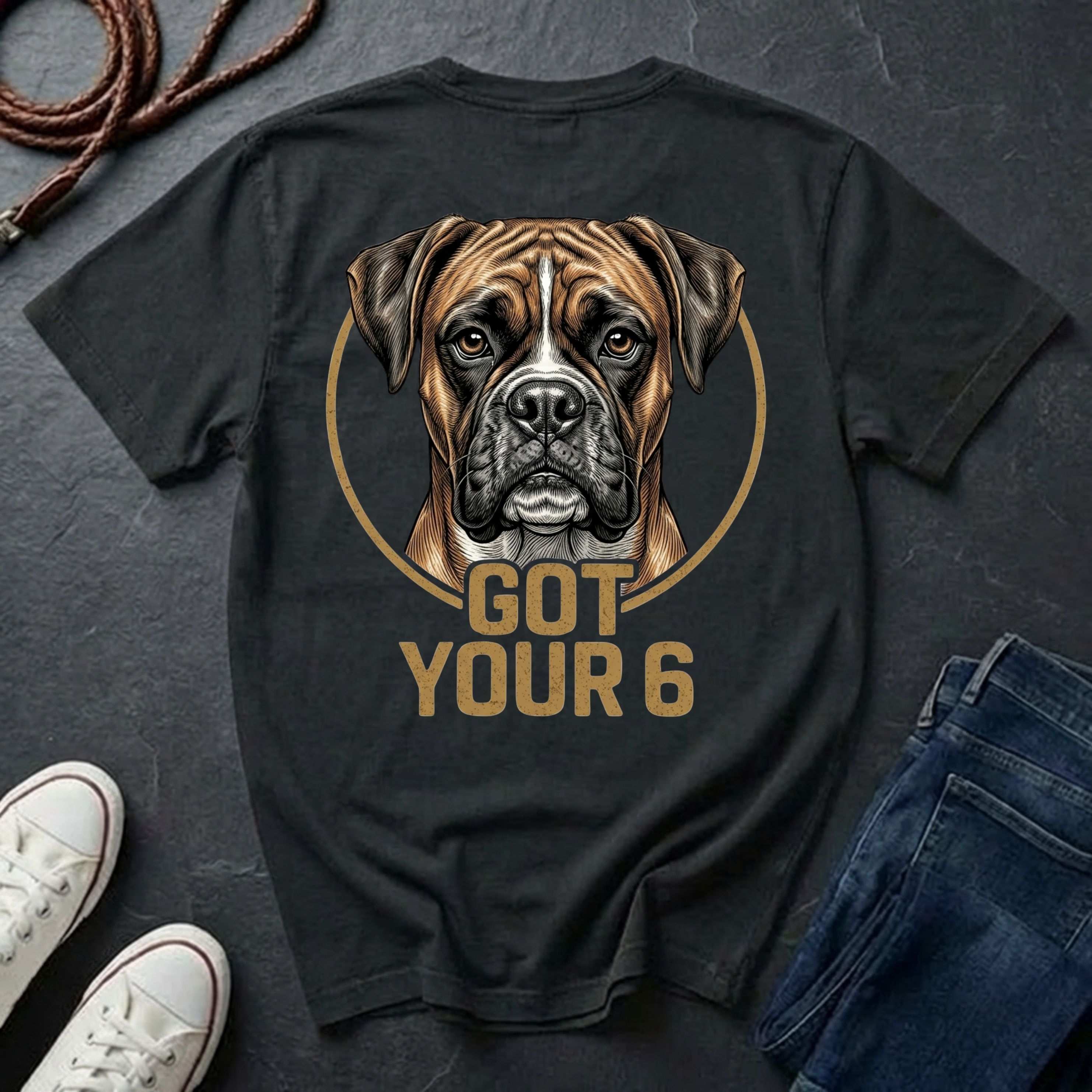 Boxer Got Your 6 Shirt - Premium Dog Apparel for Loyal Owners