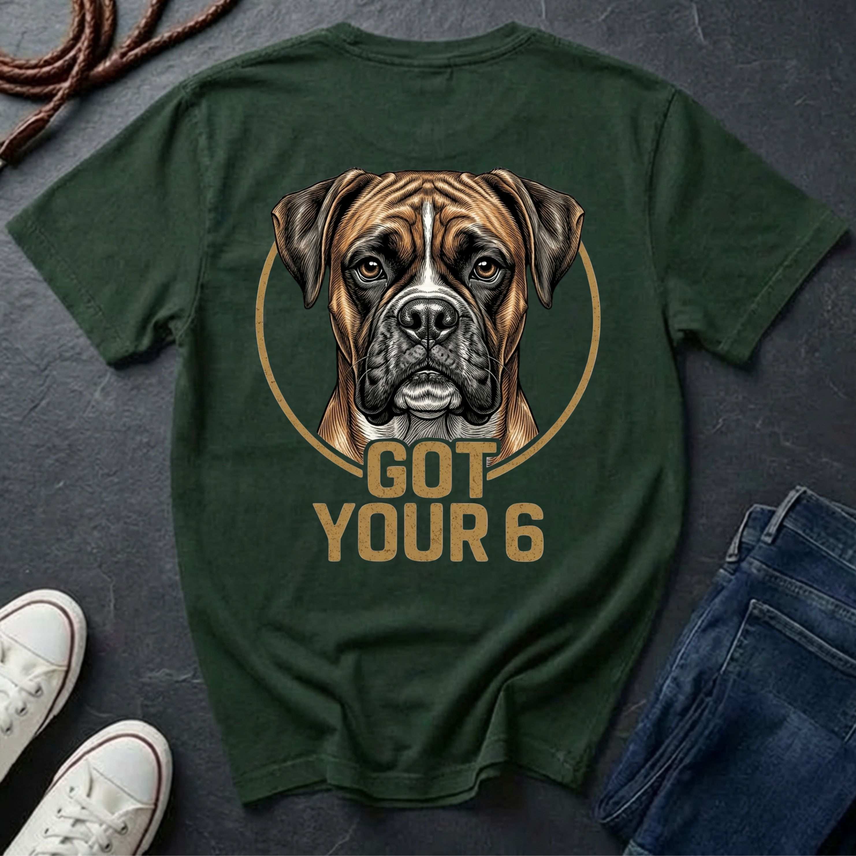 Boxer Got Your 6 Shirt - Premium Dog Apparel for Loyal Owners