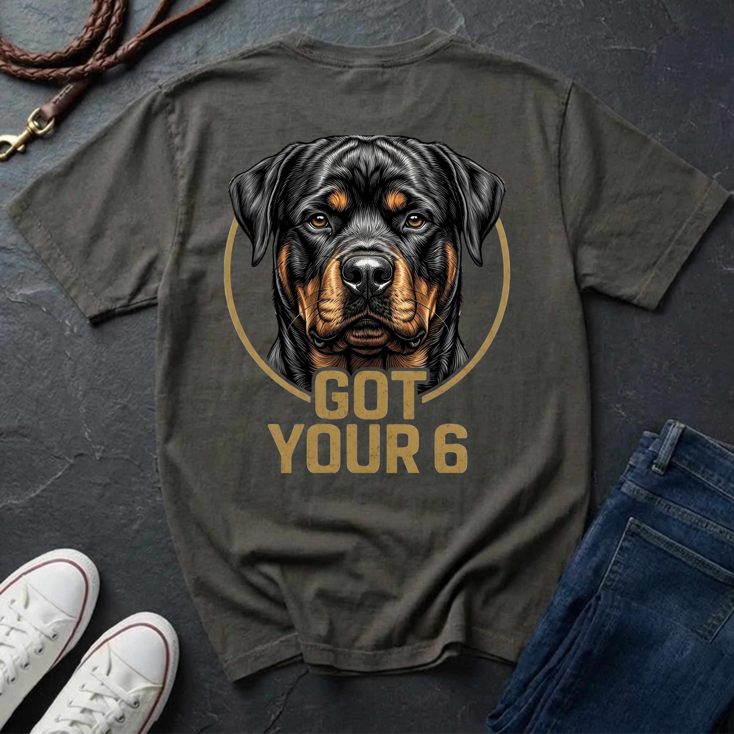 Rottweiler Got Your 6 Shirt - Premium Dog Apparel for Guardian Owners