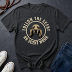 Bloodhound Comfort Colors graphic and text 'Follow the Scent K9 Scent Work'