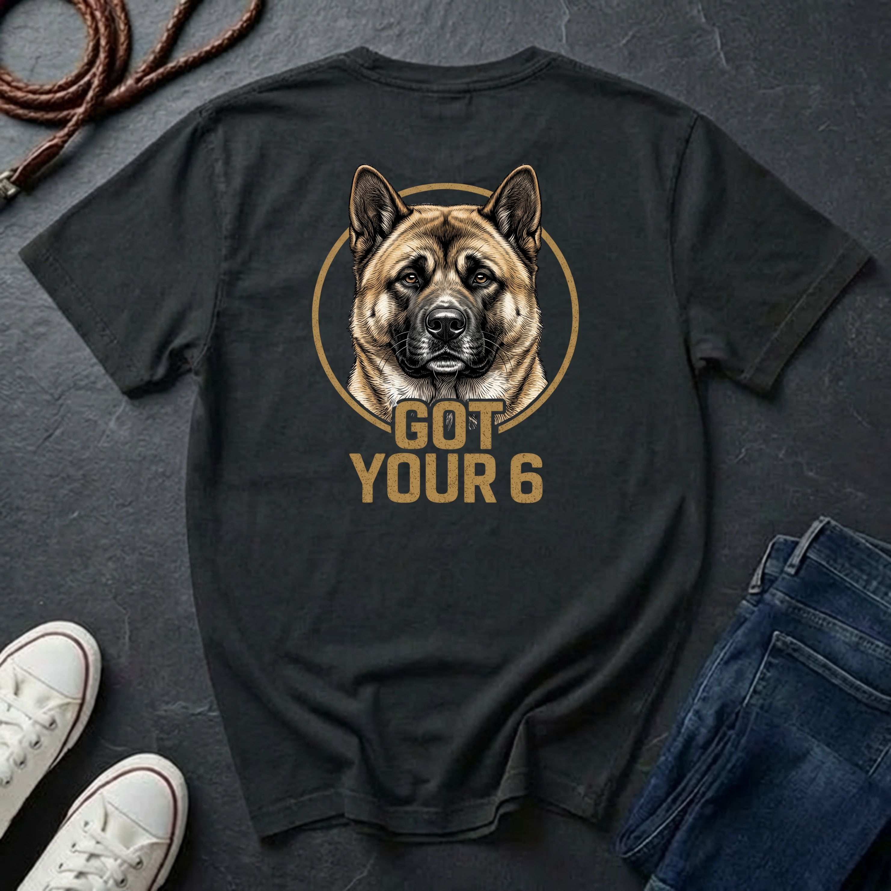 Akita Got Your 6 Comfort Colors Shirt - Premium Dog Apparel for Guardian Owners