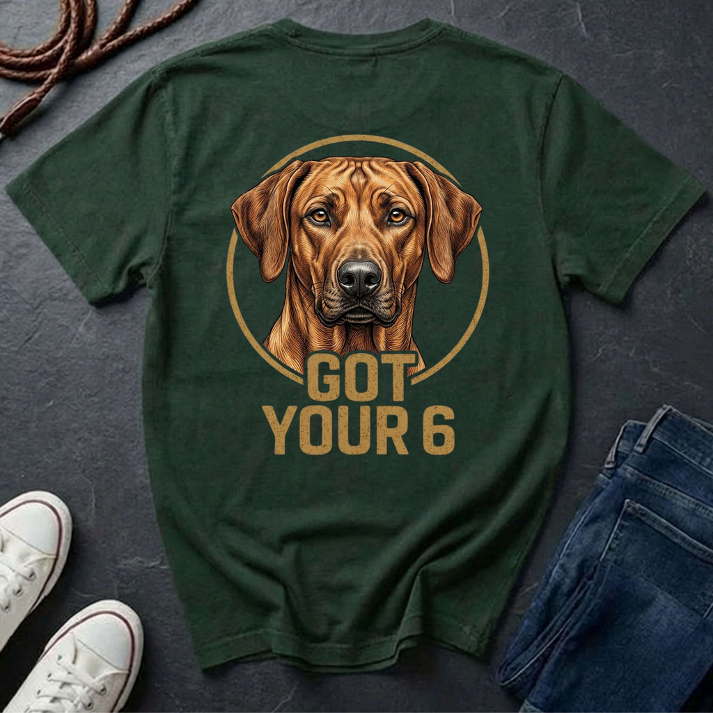 Rhodesian Ridgeback Got Your 6 Shirt - Premium Dog Apparel on Comfort Colors Tee