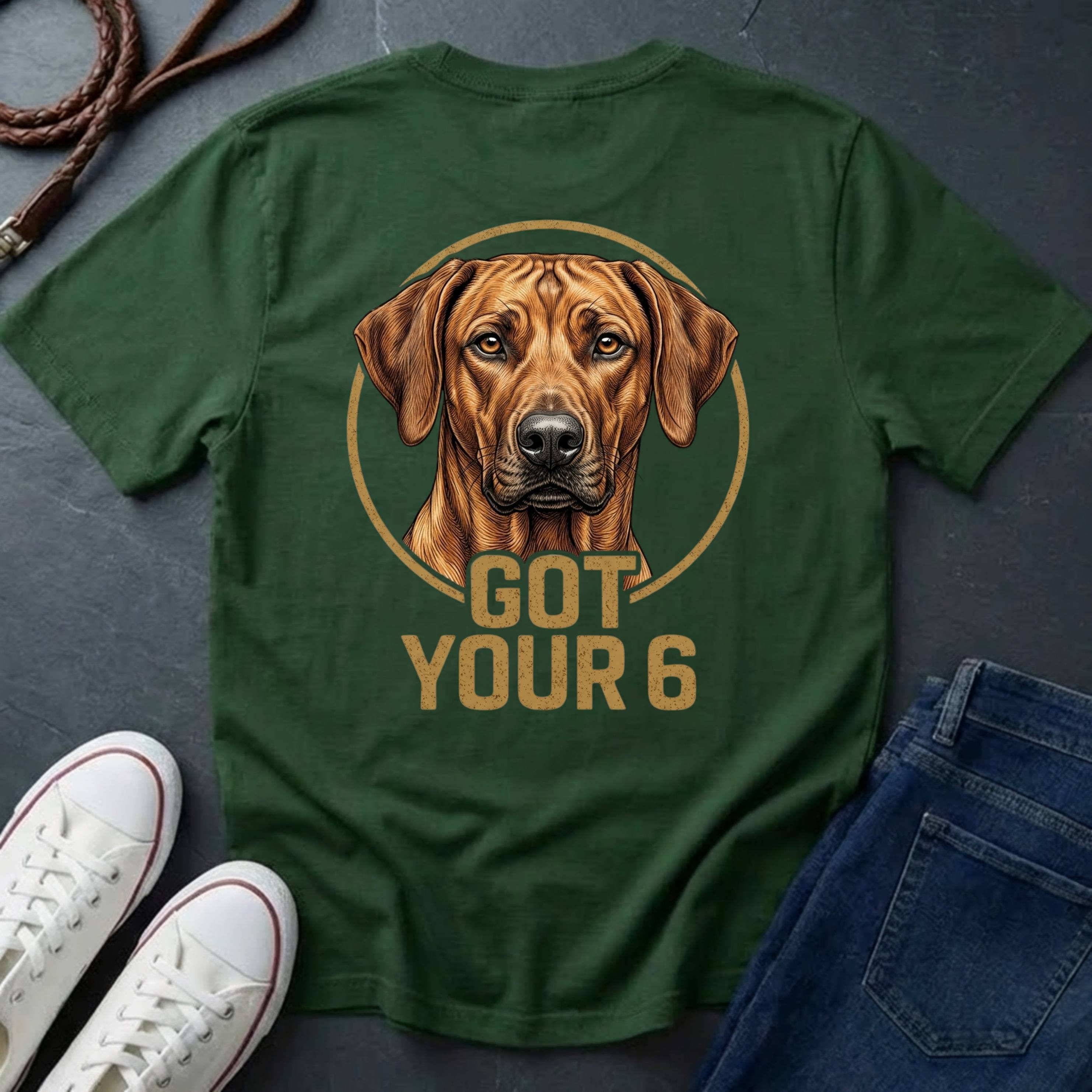 Rhodesian Ridgeback Got Your 6 Shirt - Premium Dog Apparel on Comfort Colors Tee