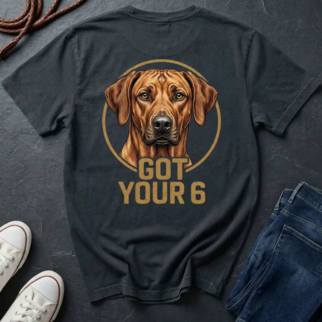 Rhodesian Ridgeback Got Your 6 Shirt - Premium Dog Apparel on Comfort Colors Tee