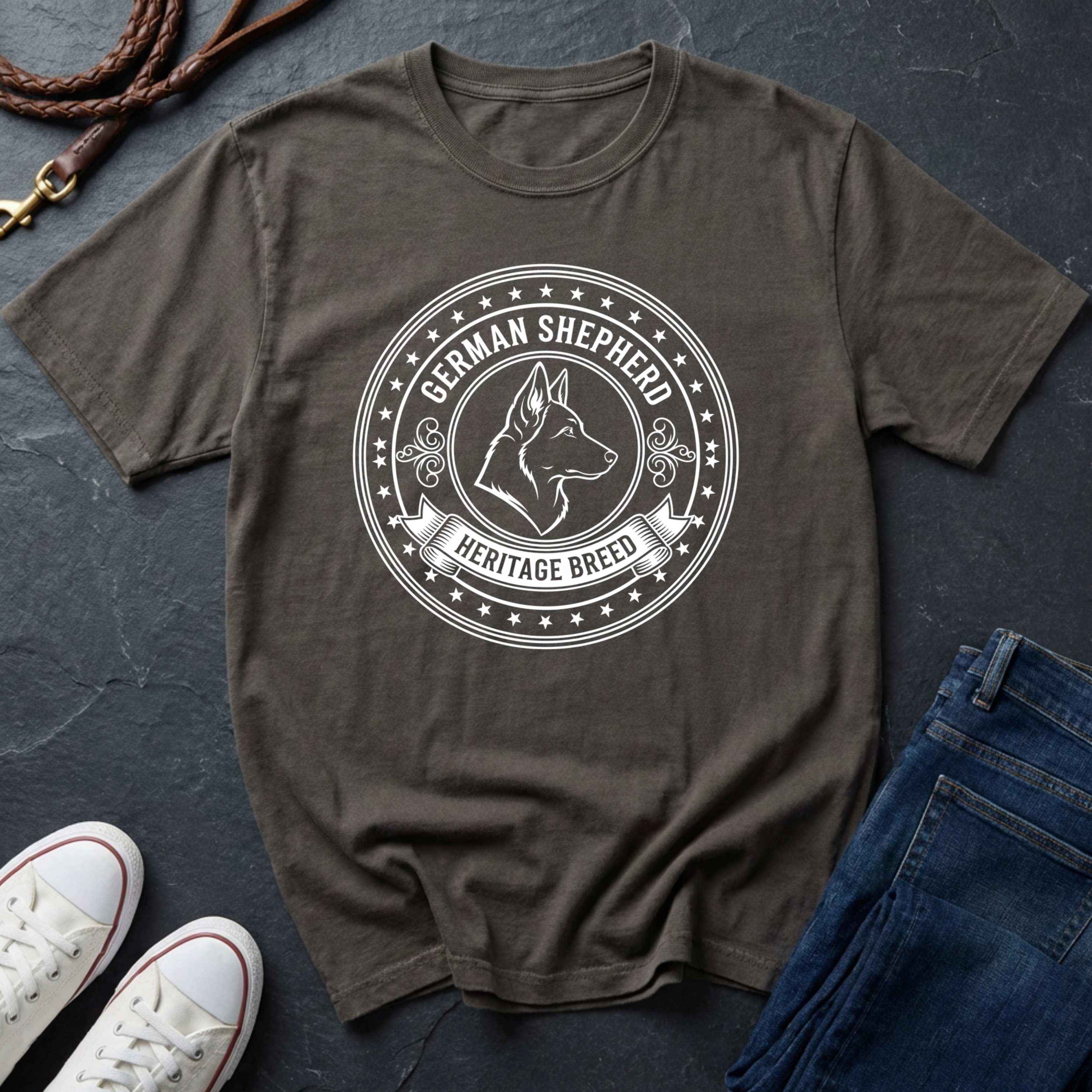 German Shepherd Heritage Breed T-Shirt on Comfort Color Tee