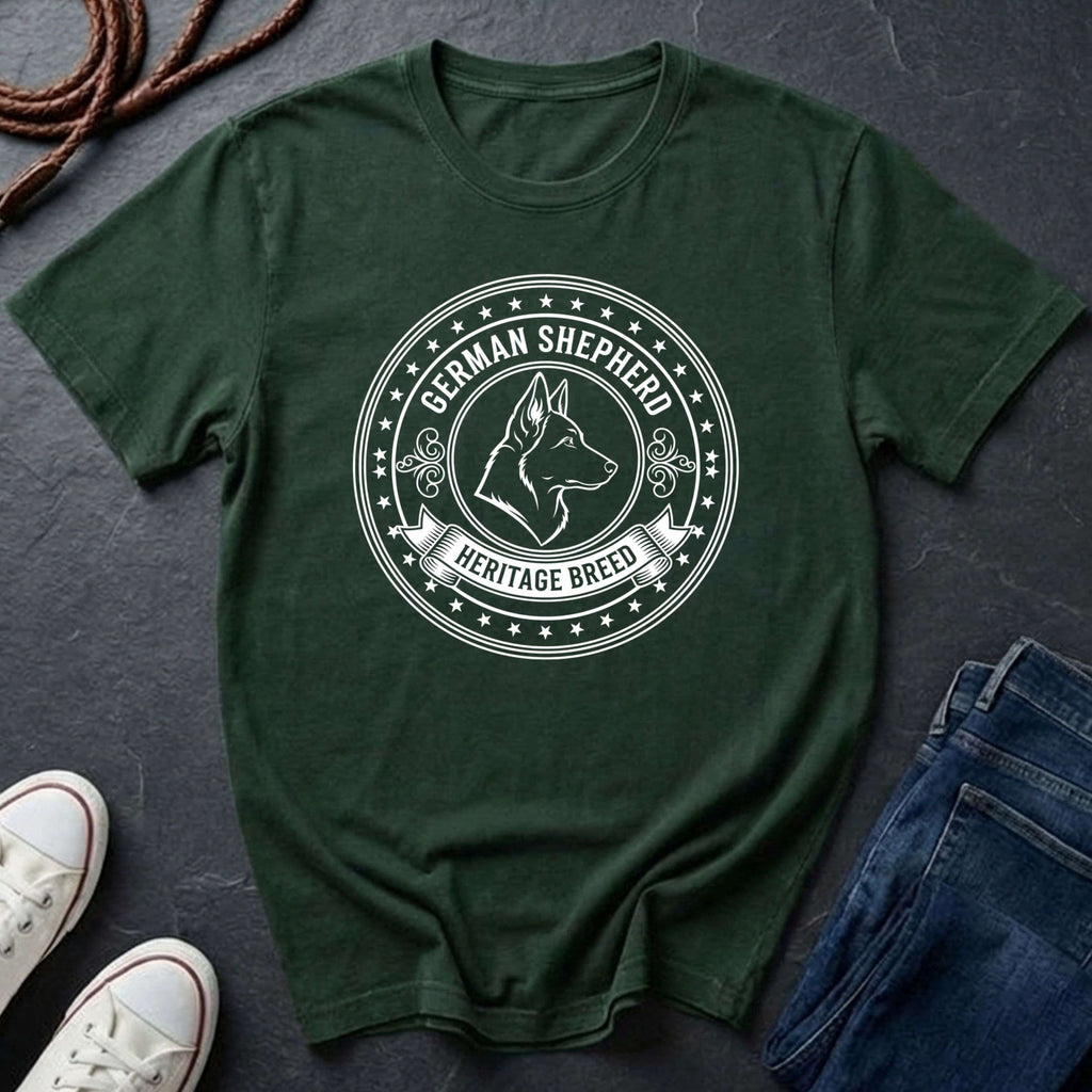 German Shepherd Heritage Breed T-Shirt on Comfort Color Tee