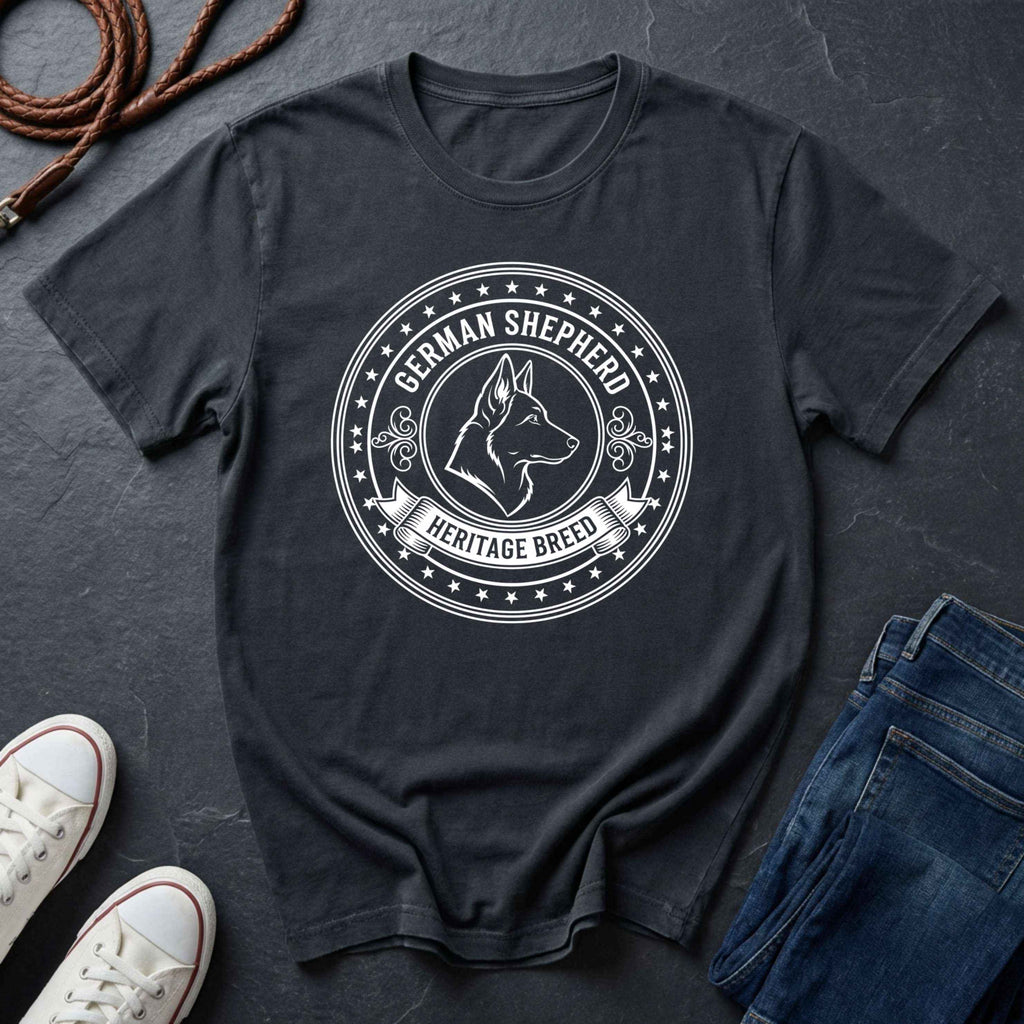 German Shepherd Heritage Breed T-Shirt on Comfort Color Tee