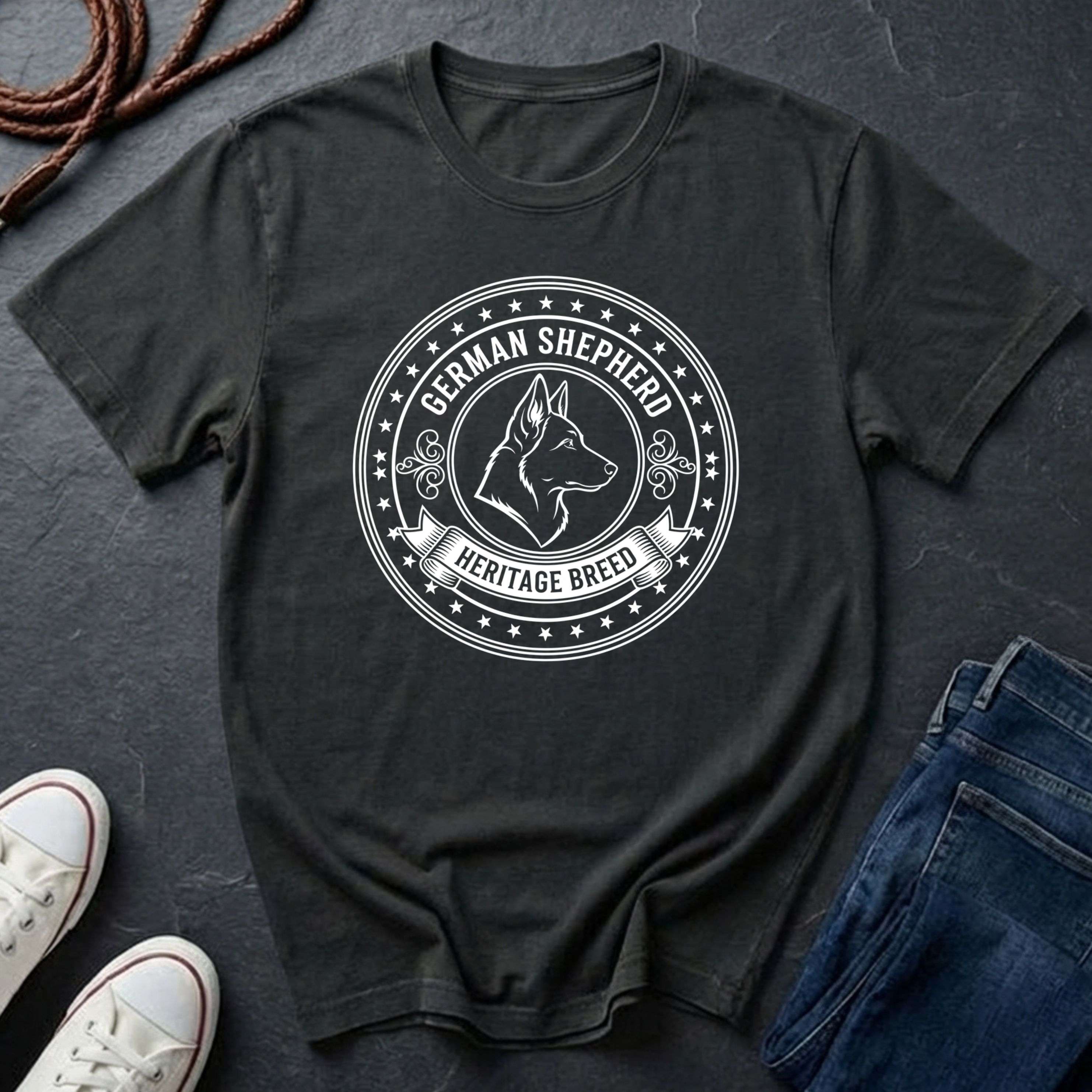 German Shepherd Heritage Breed T-Shirt on Comfort Color Tee