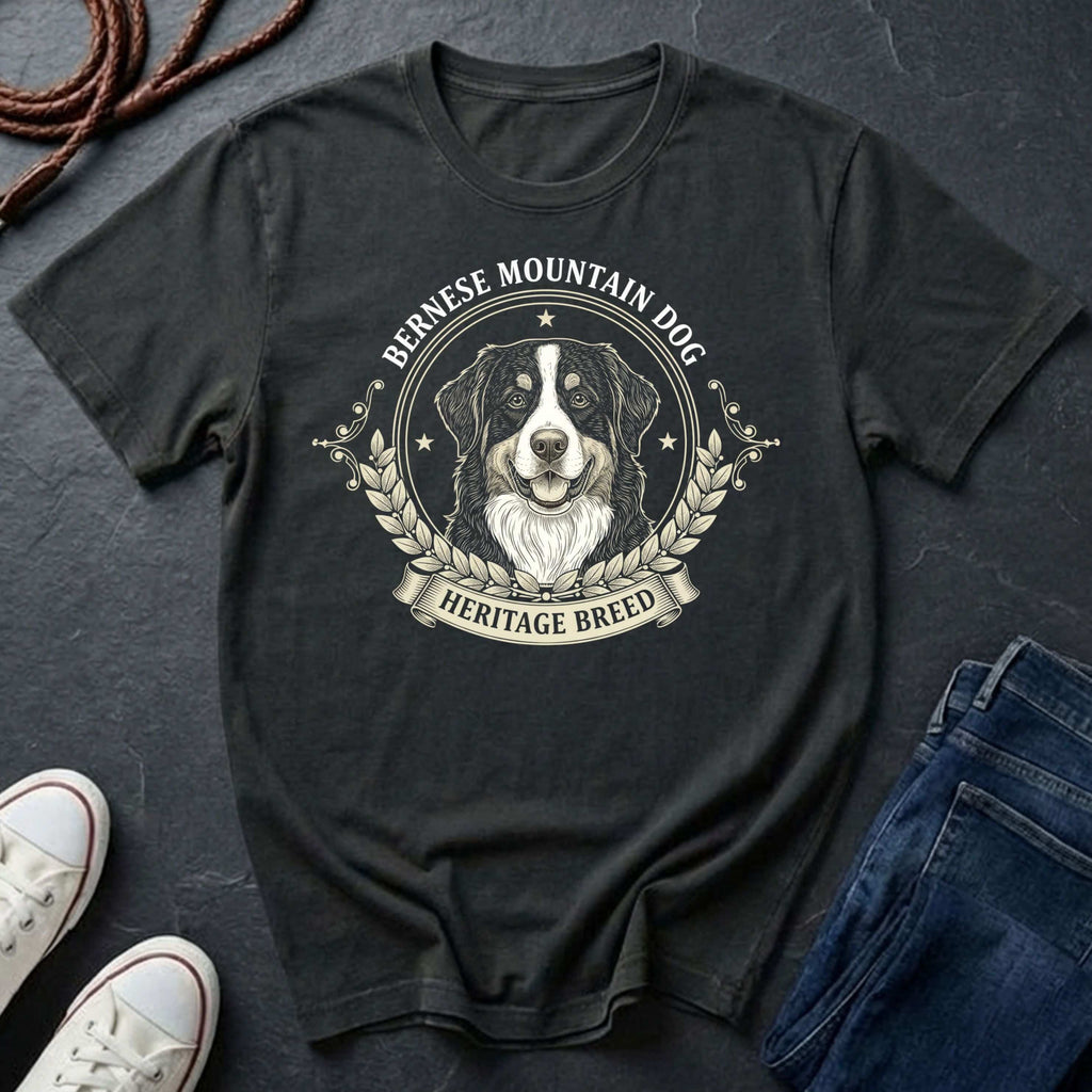 Bernese Mountain Dog Heritage Breed Shirt on Comfort Color Tee