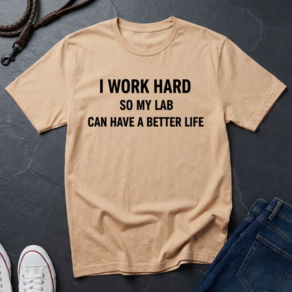 Labrador Retriever Shirt - I Work Hard So My Lab Can Have A Better Life - Comfort Colors Unisex Tee