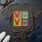 French Bulldog Pop Art Shirt — Colorful 4-Panel Dog Tee — Comfort Colors 1717
