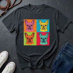 French Bulldog Pop Art Shirt — Colorful 4-Panel Dog Tee — Comfort Colors 1717