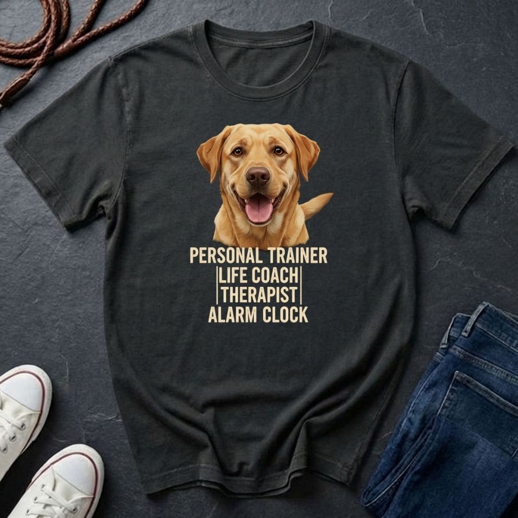 Labrador Comfort Colors T-Shirt | Personal Trainer Life Coach Therapist Alarm Clock | Dog Lover Gift