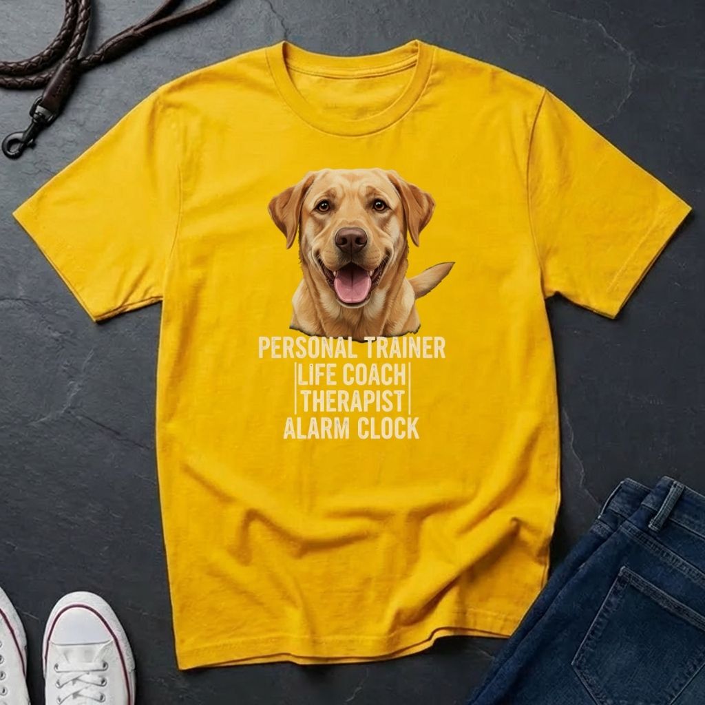 Labrador T-Shirt | Personal Trainer Life Coach Therapist Alarm Clock — Comfort Colors 1717