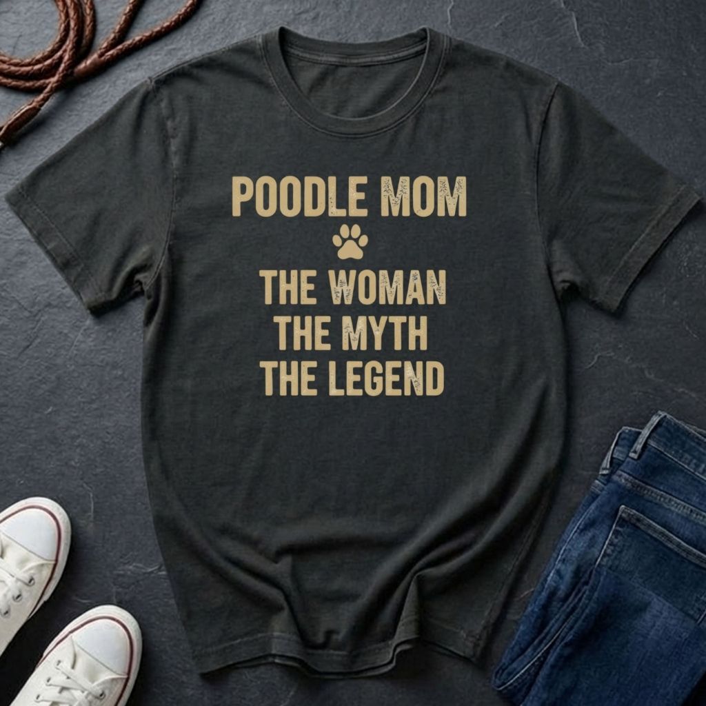 Poodle Mom Comfort Colors T-Shirt | The Woman The Myth The Legend | Dog Lover Gift