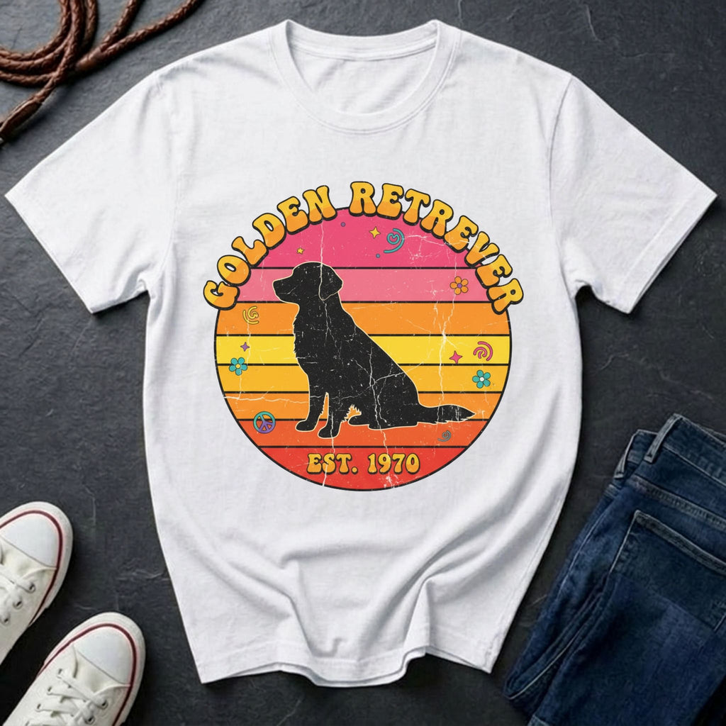 Golden Retriever Est. 1970 Comfort Colors Shirt - Retro Dog Breed Tee for Proud Owners