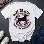 Paw-triotic 250th USA Anniversary Dog Shirt - Premium Patriotic Tee for Dog Lovers - Comfort Colors 1717