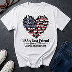 USA's Best Friend Since 1776 Comfort Colors Shirt - 250th Anniversary Patriotic Dog Tee