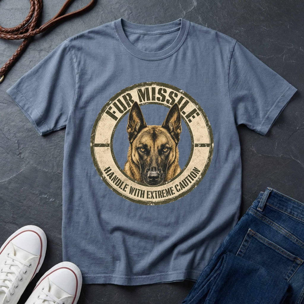 Belgian Malinois Shirt | Fur Missile Dog Mom Gift | Funny Malinois Tee | Free Shipping
