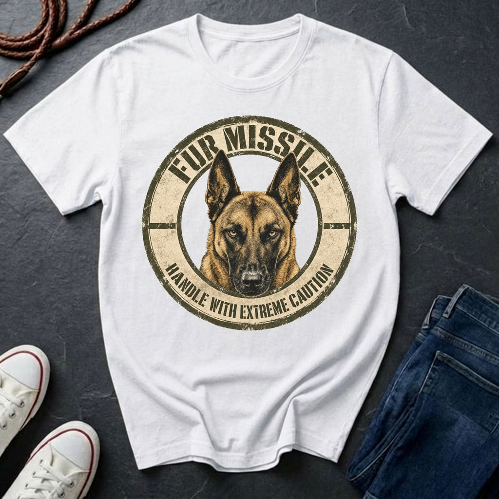 Belgian Malinois Shirt | Fur Missile Dog Mom Gift | Funny Malinois Tee | Free Shipping