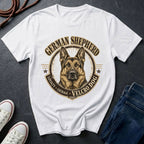 German Shepherd Shirt | Velcro Dog Funny GSD Gift | Vintage Heritage Badge Tee | Ships to US CA UK AU