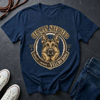 German Shepherd Shirt | Velcro Dog Funny GSD Gift | Vintage Heritage Badge Tee | Ships to US CA UK AU