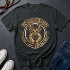 German Shepherd Shirt | Velcro Dog Funny GSD Gift | Vintage Heritage Badge Tee | Ships to US CA UK AU