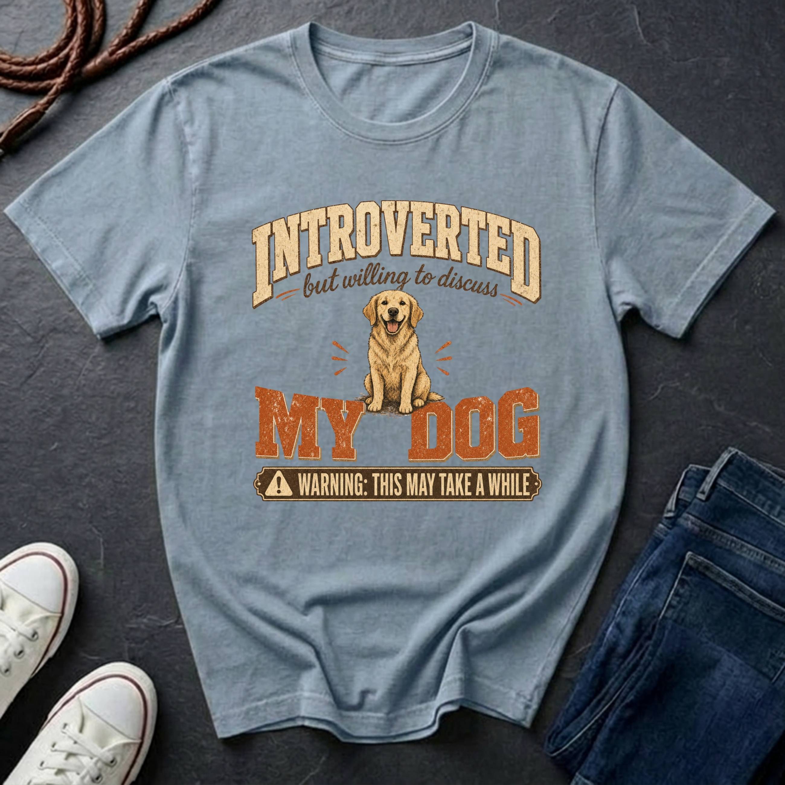 Introverted But Willing To Discuss My Dog Shirt | Funny Dog Lover Gift | Introvert Dog Mom Tee | Ships to US CA UK AU