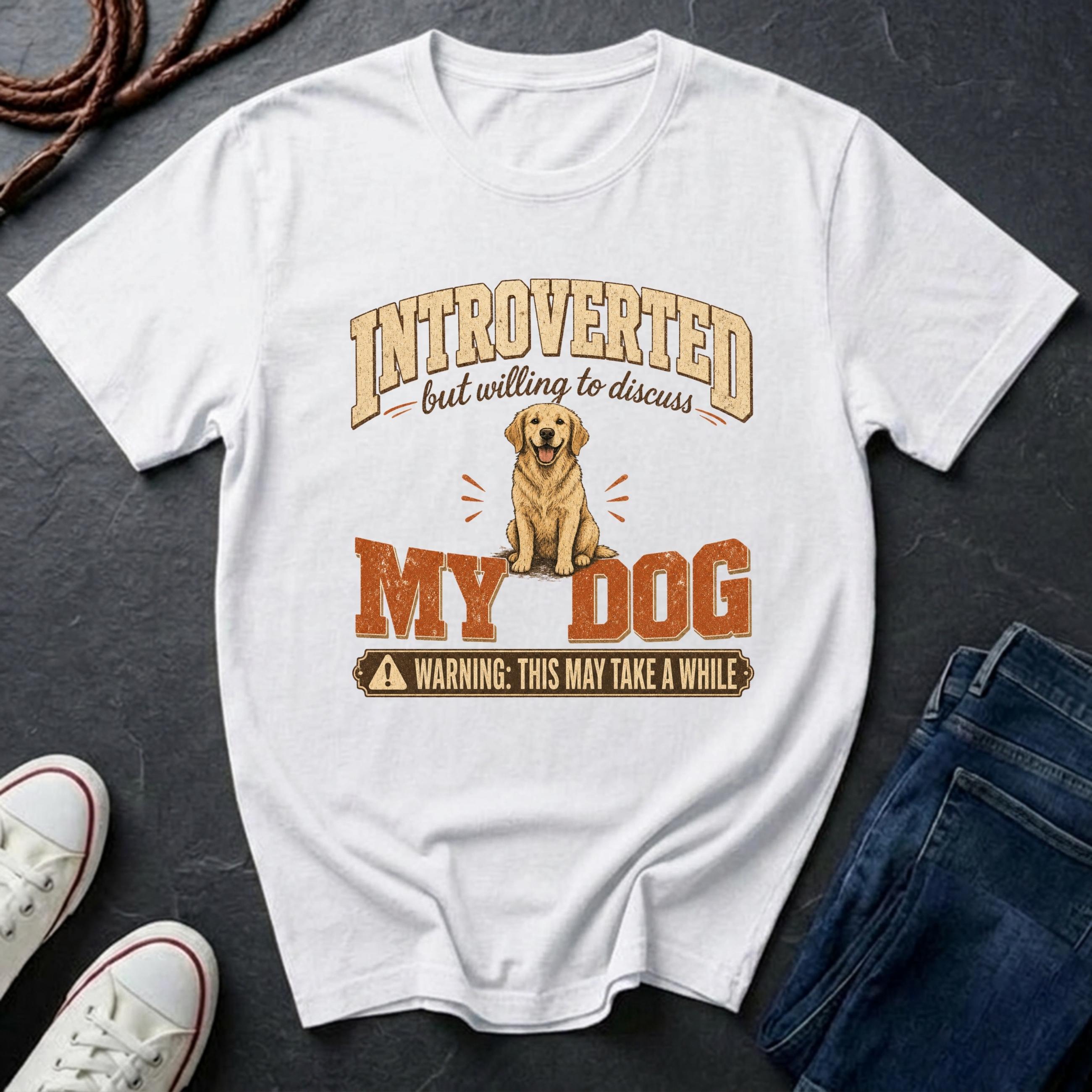 Introverted But Willing To Discuss My Dog Shirt | Funny Dog Lover Gift | Introvert Dog Mom Tee | Ships to US CA UK AU