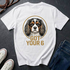 Cavalier King Charles Spaniel Shirt | Got Your 6 Back Print Tee | CKCS Dog Mom Gift | Ships to US CA UK AU