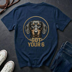 Dachshund Shirt | Got Your 6 Back Print Tee | Wiener Dog Mom Gift | Doxie Lover Tee | Ships to US CA UK AU