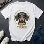 Dachshund Shirt | Got Your 6 Back Print Tee | Wiener Dog Mom Gift | Doxie Lover Tee | Ships to US CA UK AU