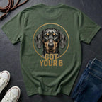 Dachshund Shirt | Got Your 6 Back Print Tee | Wiener Dog Mom Gift | Doxie Lover Tee | Ships to US CA UK AU
