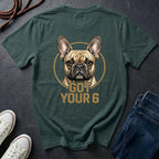 French Bulldog Shirt | Got Your 6 Back Print Tee | Frenchie Dog Mom Gift | Frenchie Lover Tee | Ships to US CA UK AU