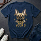 French Bulldog Shirt | Got Your 6 Back Print Tee | Frenchie Dog Mom Gift | Frenchie Lover Tee | Ships to US CA UK AU