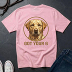 Labrador Retriever Shirt | Got Your 6 Back Print Tee | Lab Mom Gift | Yellow Black Chocolate Lab Tee | Ships to US CA UK AU