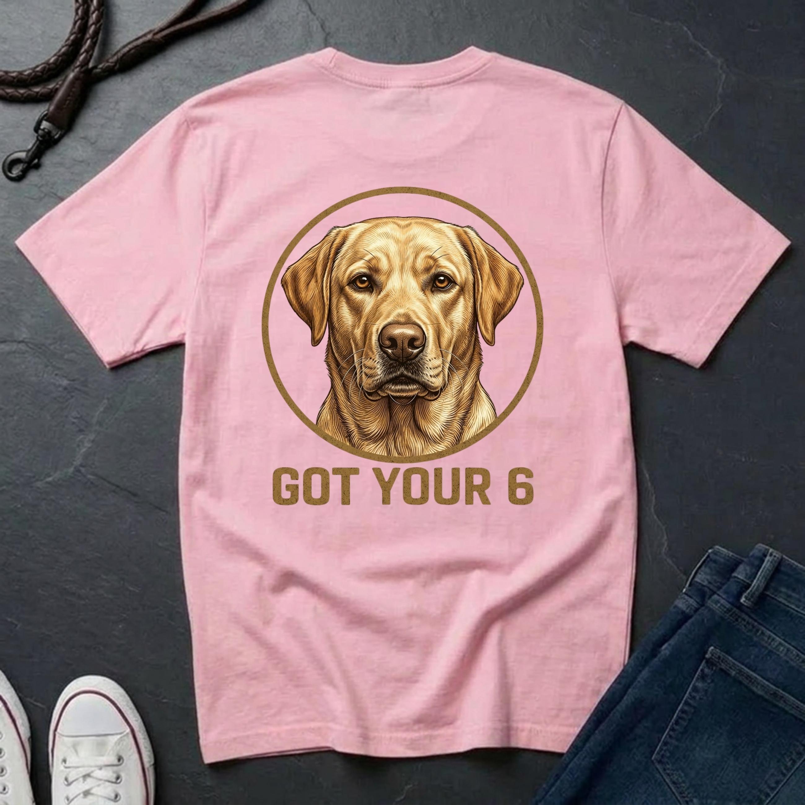 Labrador Retriever Shirt | Got Your 6 Back Print Tee | Lab Mom Gift | Yellow Black Chocolate Lab Tee | Ships to US CA UK AU